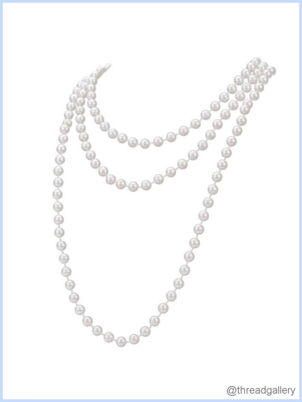 Long Faux Pearl Strand Necklace 1920s Costume Party Halloween
